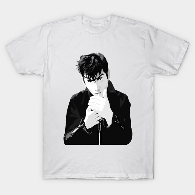 Arctic Monkeys | Alex Turner | Smoking a Cigarette [no logo] T-Shirt by dreamscapeart